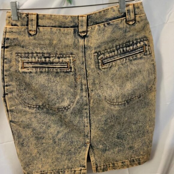 Ventage Studebker. Not Worn, Women's Blue/yellow Jean Skirt, Size 11/12 - Picture 2 of 10
